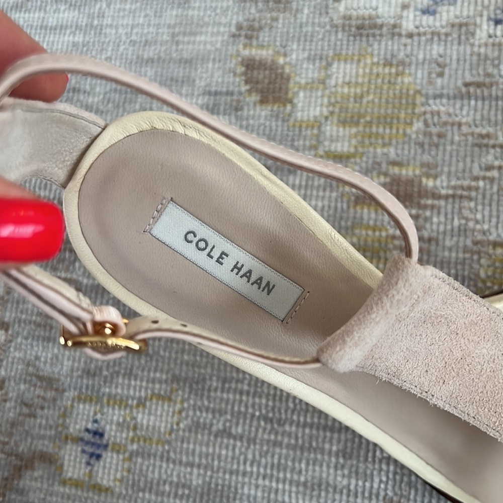 Cole Haan Heeled Suede Leather Sandals Size 6.5 - Picture 6 of 15